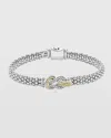 Lagos Newport Two-tone Diamond Knot Bracelet In Two Tone