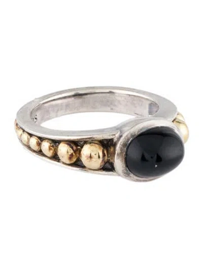 Pre-owned Lagos Onyx Cocktail Ring In Multi