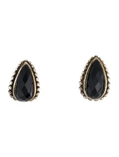 Pre-owned Lagos Onyx Doublet Maya Earclip Earrings In Multi