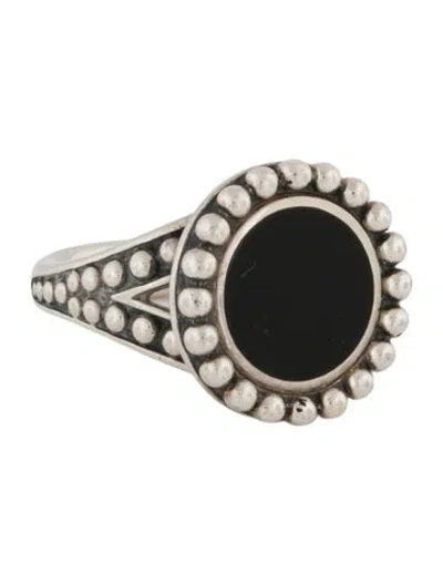 Pre-owned Lagos Onyx Maya Circle Ring In Multi