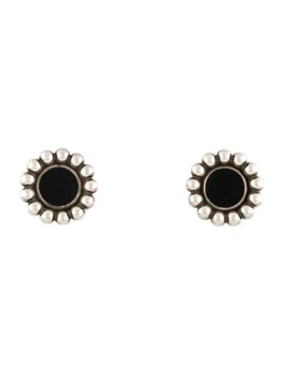 Pre-owned Lagos Onyx Maya Circle Stud Earrings In Multi