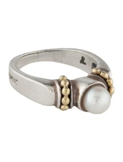 Pre-owned Lagos Pearl Caviar Ring In Multi