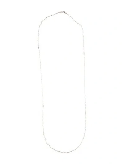 Pre-owned Lagos Pearl Chain Station Necklace, 36" In Multi