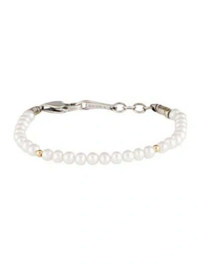 Pre-owned Lagos Pearl Childs First Station Bracelet, 6" In Multi