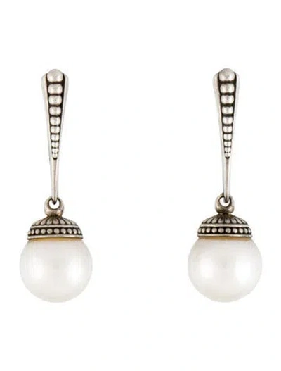 Pre-owned Lagos Pearl Drop Earrings In Multi