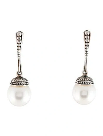 Pre-owned Lagos Pearl Luna Drop Earrings In Multi
