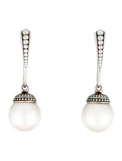 Pre-owned Lagos Pearl Luna Drop Earrings In Multicolor