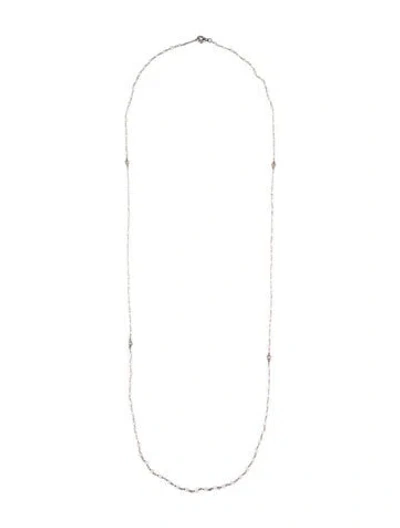 Pre-owned Lagos Pearl Luna Station Necklace, 35.25" In Multi