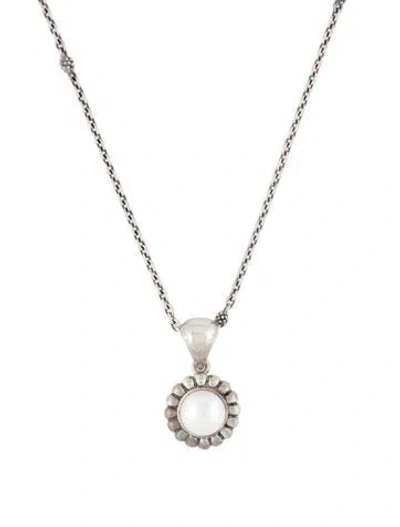 Pre-owned Lagos Pearl Maya Pendant Necklace, 17.75" In Multi