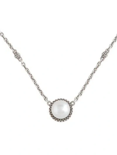 Pre-owned Lagos Pearl Pendant Necklace, 18" In Multicolor
