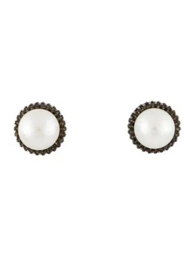 Pre-owned Lagos Pearl Stud Earrings In Multi
