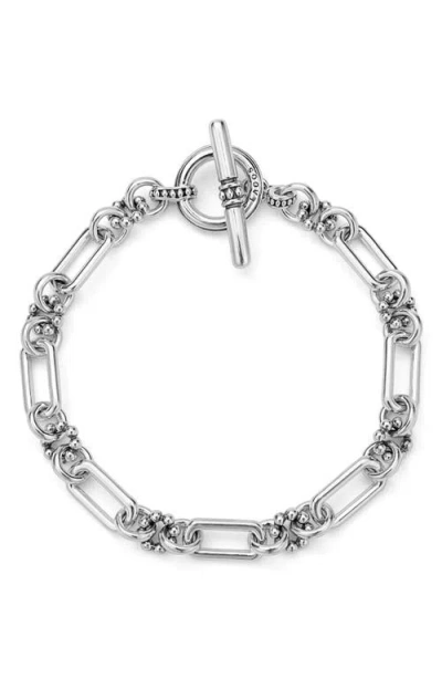 Lagos Petite Sterling Silver Link Bracelet In Metallic