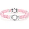 Lagos Pink Caviar Ceramic Diamond Circle Bracelet In Pink