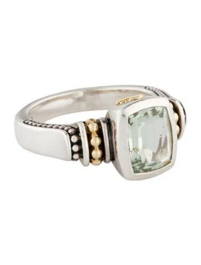 Pre-owned Lagos Prasiolite Statement Ring In Multi