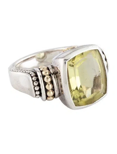 Pre-owned Lagos Quartz Cocktail Ring In Multicolor
