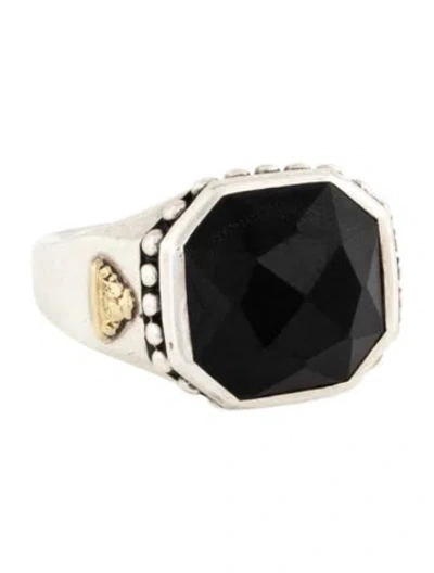Pre-owned Lagos Quartz Doublet Cocktail Ring In Multi