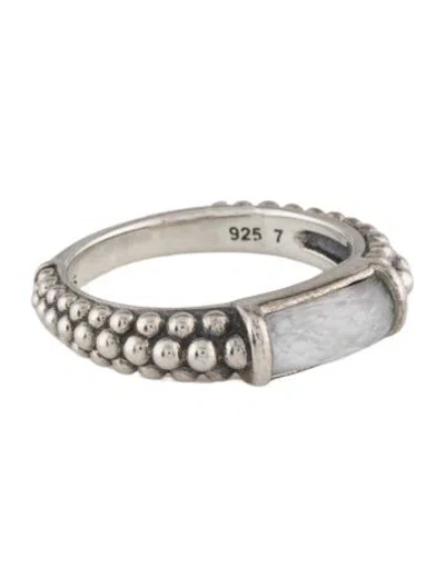 Pre-owned Lagos Quartz Doublet Maya Stackable Caviar Ring In Multi