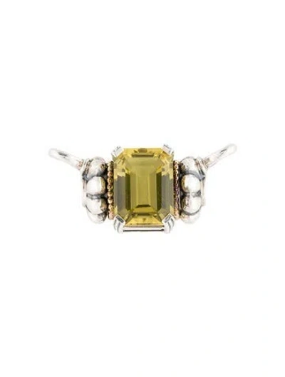 Pre-owned Lagos Quartz Enhancer Pendant In Multi