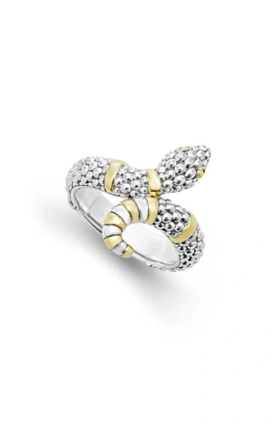 Lagos Rare Wonders Serpent Ring In Two-tone