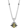 Lagos 18k Yellow Gold & Sterling Silver Rare Wonders Honeybee Pendant Necklace, 18 In Silver/gold