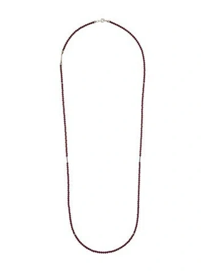 Pre-owned Lagos Rhodolite Bead Strand Necklace, 34" In Multi