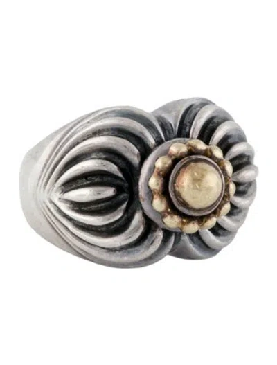 Pre-owned Lagos Ribbed Dome Cocktail Ring In Multi