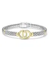 Lagos Signature Caviar Interlock Bracelet In Silver/gold