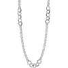 Lagos Signature Caviar 5-ring Station Chain Necklace In Silver
