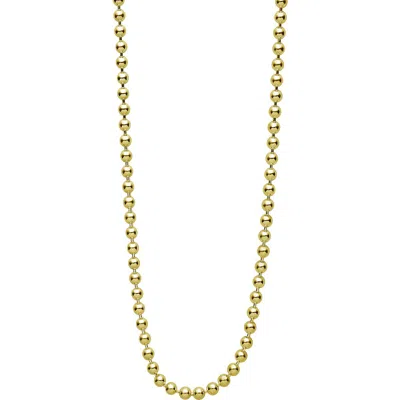 Lagos Signature Caviar Ball Chain Necklace In Gold