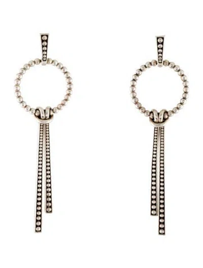 Pre-owned Lagos Signature Caviar Bead & Circle Drop Earrings In Multicolor