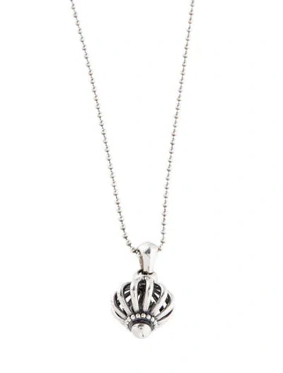 Pre-owned Lagos Signature Caviar Birdcage Pendant Necklace, 34" In Multi