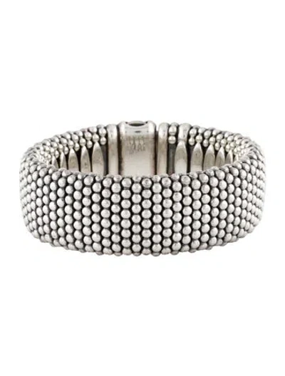 Pre-owned Lagos Signature Caviar Bracelet, 6.5" In Multi