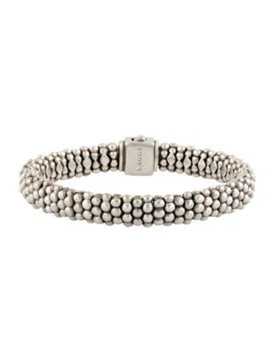 Pre-owned Lagos Signature Caviar Bracelet, 6.75" In Multi