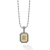 Lagos Signature Caviar Diamond Initial Pendant Necklace In Metallic
