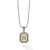 Lagos Signature Caviar Diamond Initial Pendant Necklace In Metallic