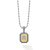Lagos Signature Caviar Diamond Initial Pendant Necklace In Metallic