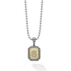 Lagos Signature Caviar Diamond Initial Pendant Necklace In Metallic