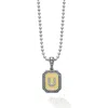 Lagos Signature Caviar Diamond Initial Pendant Necklace In Metallic