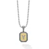 Lagos Signature Caviar Diamond Initial Pendant Necklace In Metallic