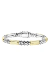 Lagos Signature Caviar High Bar Rope Bracelet In Metallic