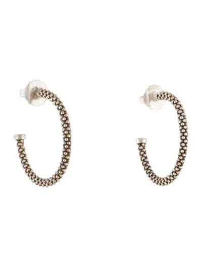 Pre-owned Lagos Signature Caviar Hoop Earrings In Multicolor