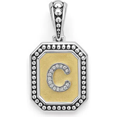 Lagos Signature Caviar Initial Enhancer In Two-tone C