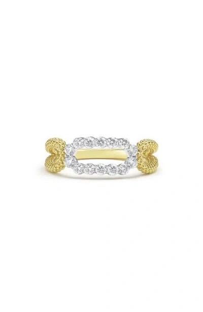 Lagos Signature Caviar Superfine Oval Diamond Ring In Gold