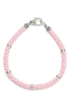 Lagos Signature Pink Caviar Beaded Station Bracelet In Pink