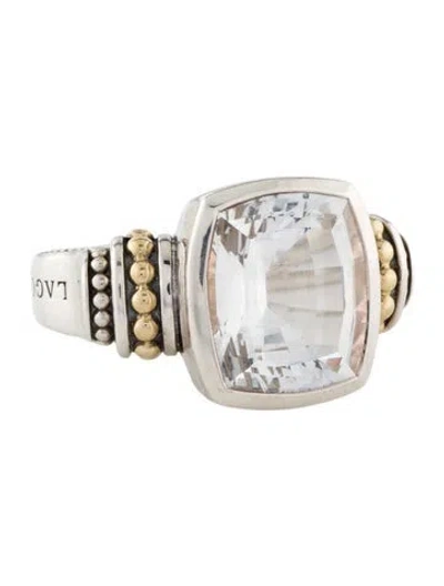 Pre-owned Lagos Small Topaz Statement Cocktail Ring In Multi