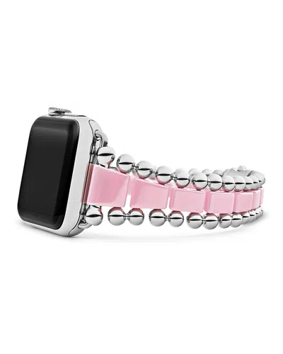 Lagos Smart Caviar Pink Ceramic Apple Watch Bracelet, 42-44mm - Exclusive