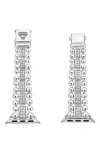 Lagos Smart Caviar Sterling Silver & Diamond Apple Watch® Watchband In Silver/diamond