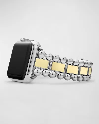 Lagos Smart Caviar Two Tone 38mm Apple Watch Bracelet In Metallic
