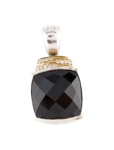 Pre-owned Lagos Spinel & Diamond Enhancer Pendant In Multi
