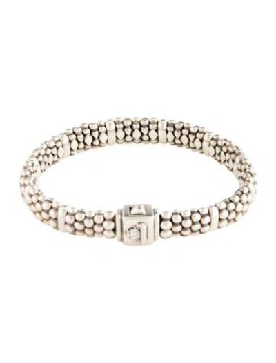 Pre-owned Lagos Station Caviar Bracelet, 12.75" In Multi